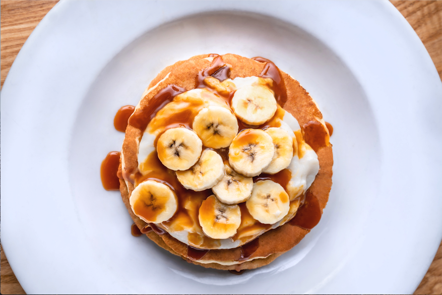 Cramp Cravings! Let’s Make Banana Pancakes with Cinnamon Streusel